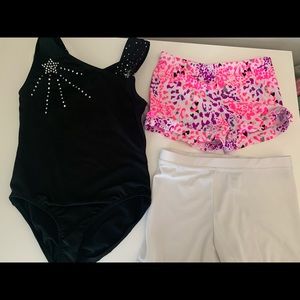 Black Gymnastics leopard and playground shorts - S